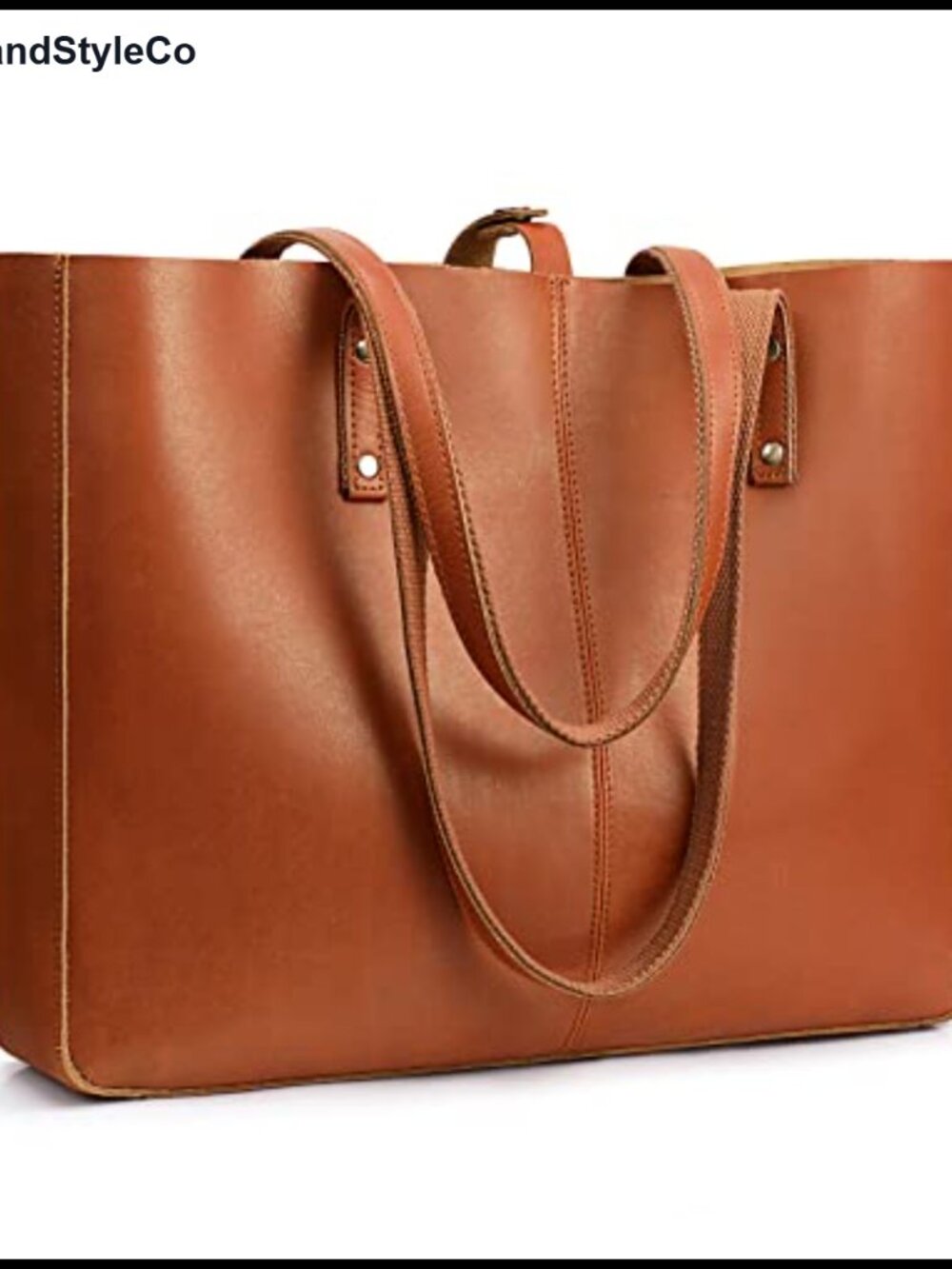 Genuine Leather Shoulder Tote Bag Large Handbag Work Purse